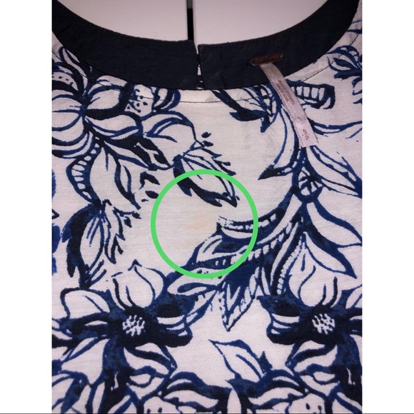 Free People Russian Plate Dress Blue/White - Picture 5 of 5